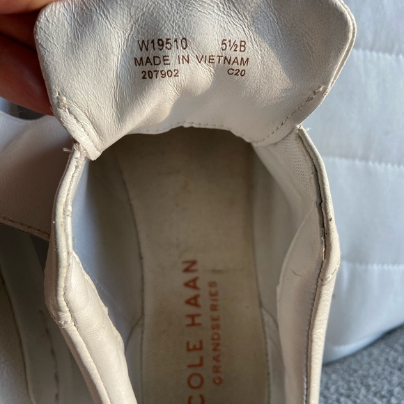 Cole Haan GrandPro Rally Velcro Leather Sneakers gold accent Women Size 5.5 B - Picture 7 of 12